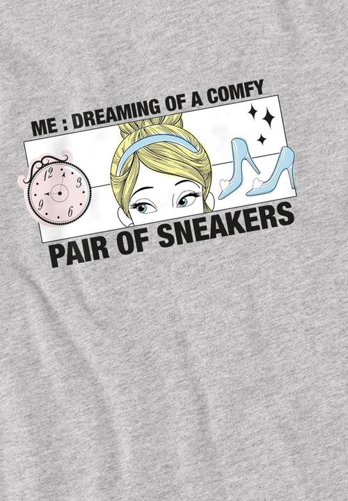 Actual product image Cinderella Childrens/Kids Dreaming Of Comfy Sneakers T-Shirt (152, 158)