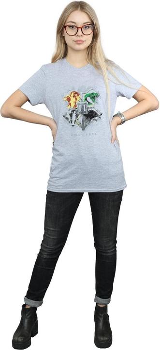Immagine prodotto Hogwarts Painted Crest Maglietta Ampia Donna (XL)