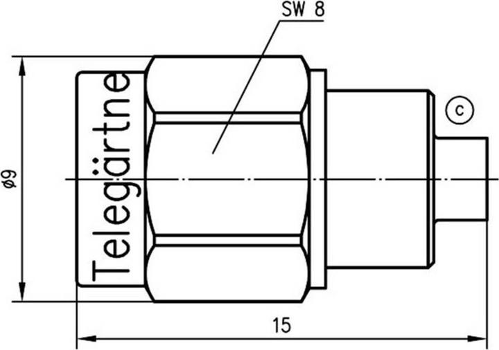 Produktbild Telegärtner Abschlusswiderstand SMA 23dB 50 Ohm