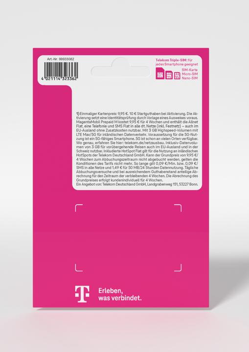 Immagine prodotto Telekom Magenta Mobil Prepaid M