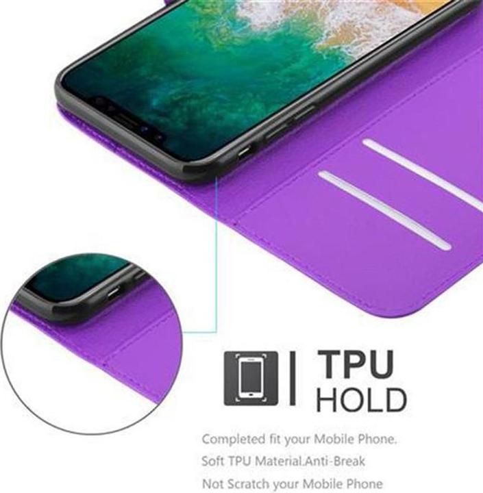 Actual product image Cadorabo Book with stand function cover (Apple iPhone X)
