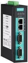 Actual product image Moxa NPORT IA5250AI - 2-port RS-232422485 industrial automation device server with serialLANpower surg