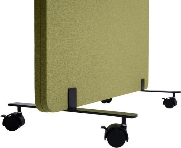 Actual product image Mendler Acoustic partition HWC-G77, pinboard, double-walled rollable fabric/textile, 147x80cm green (147 x 80 x 39 cm)