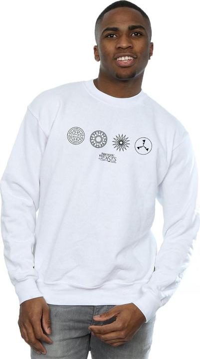 Actual product image Fantastic Beasts Mens Circular Icons Sweatshirt (S)