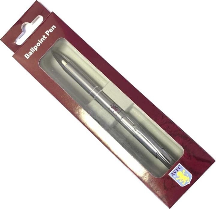 Actual product image Aston Villa FC Crest Ballpoint Pen (Silver)