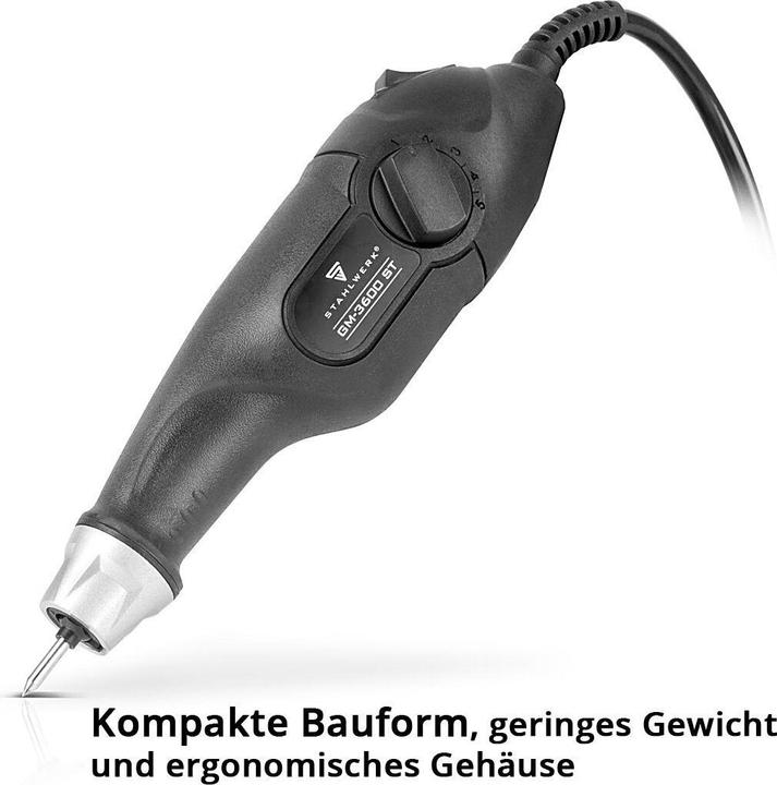 Actual product image Stahlwerk Engraving machine GM-3600 ST with 24 W electric engraver Engraving pen