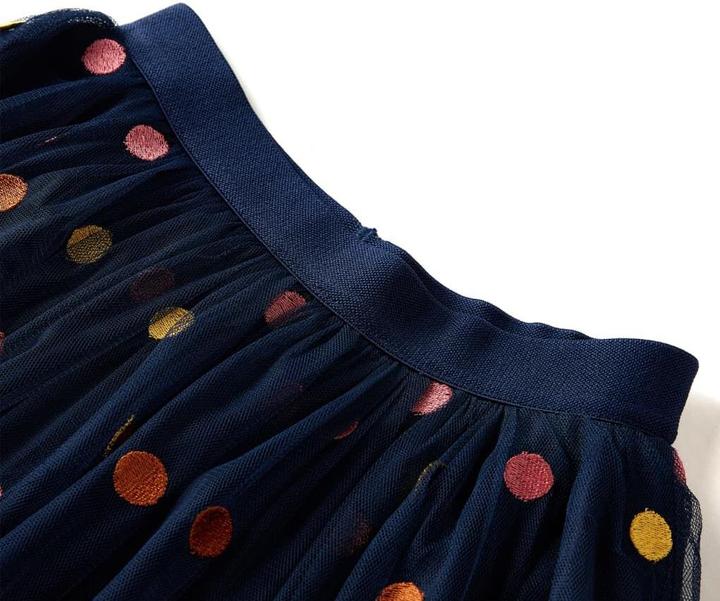 Immagine prodotto VidaXL Gonna in tulle per bambini con motivo a pois blu navy 92,Materiale (92)