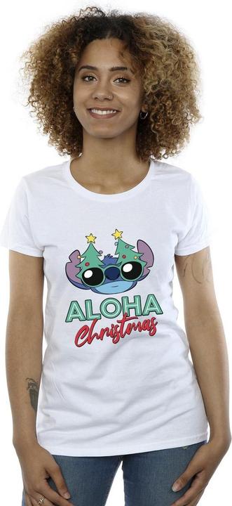 Immagine prodotto Disney Lilo And Stitch Christmas Tree Shades Maglietta Donna (XXL)