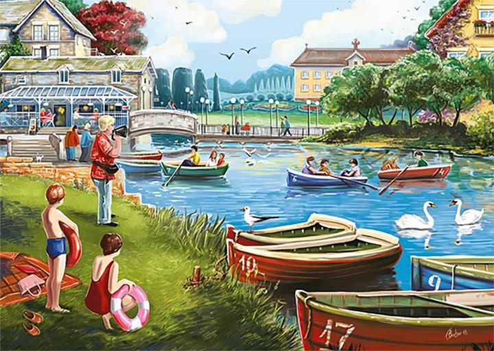 Actual product image Jumbo Puzzle 1000 Falcon Harbor ant ežero G3 (1000 pieces)