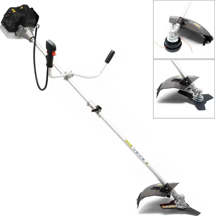 Immagine prodotto Wiltec Tagliaerba 2in1 a benzina 1,76 CV Decespugliatore Decespugliatore Tagliaerba (Filo di taglio, Lama per taglio metalli)