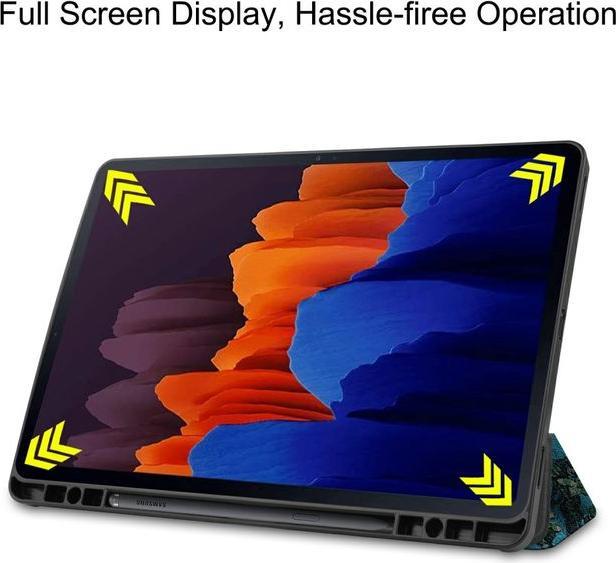 Actual product image MU Style Triple folding cover with pattern (Galaxy Tab S7+)