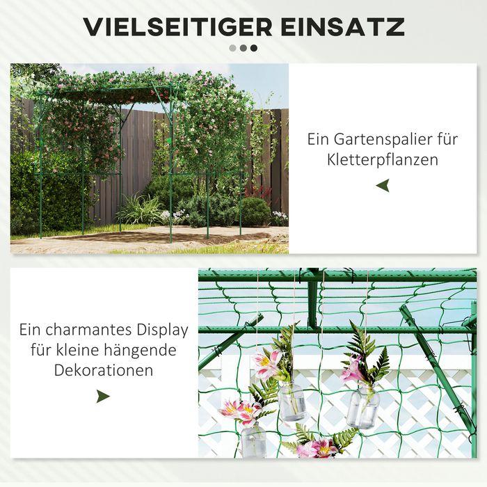 Image du produit Swisshandel24 Rankgitter aus Stahl rostfrei Rankhilfe 223x223x223 cm Grün (223 cm, 223 cm)