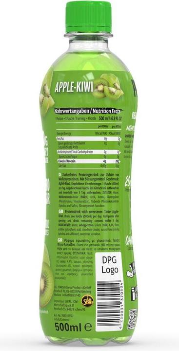 Actual product image All Stars Protein Water (500ML) (Apple-kiwi, 1 x)