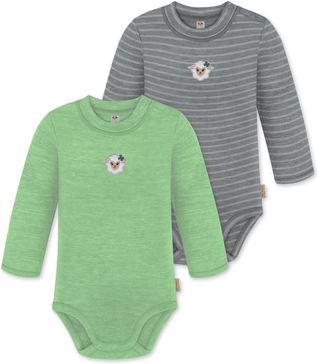 Normani 2er Pack Baby Merino Langarmbody „Tuai" - 9401