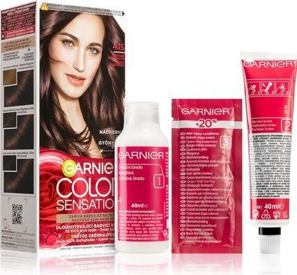 Garnier Color Sensational Intense Permanent Colour Cream 4.15 Ice Mahogany (4.15 Ice Mahogany)