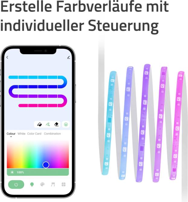 Actual product image Hombli LED Strip (RGB, 500 cm, Indoor)