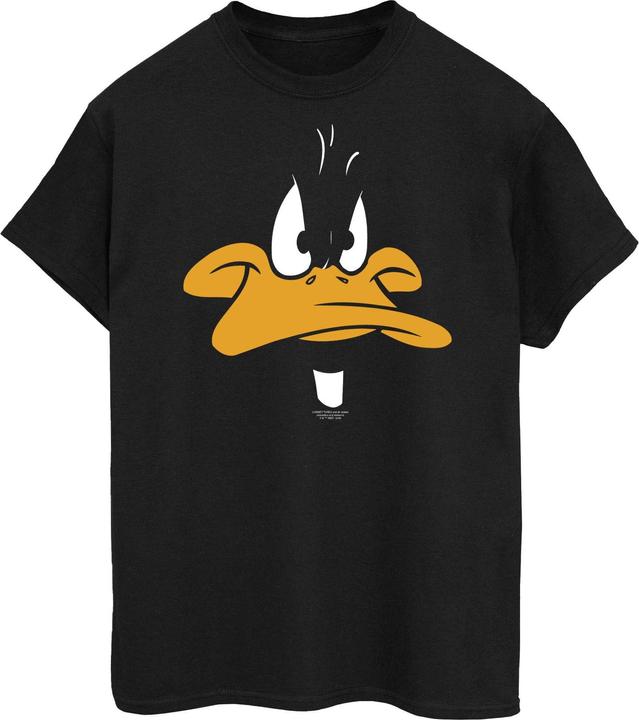 Actual product image Looney Tunes Womens/Ladies Daffy Duck Face Cotton Boyfriend T-Shirt (L)
