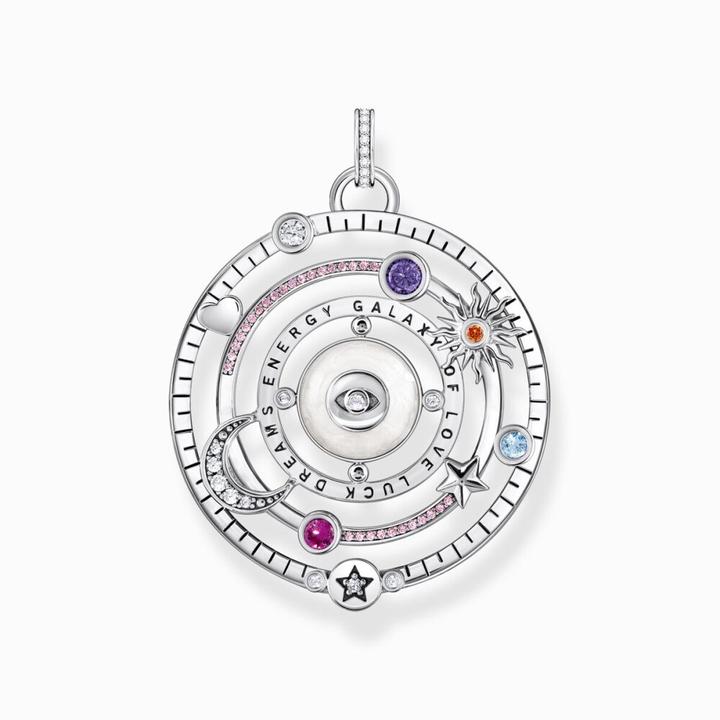 Produktbild Thomas Sabo Kettenanhänger Halbkugel mit Auge bunte Steine Silber geschwärzt (925er Silber, Emaille/Silber, Emaille)