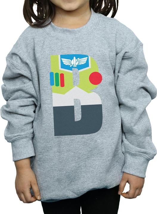 Actual product image Disney Girls Alphabet B Is For Buzz Lightyear Sweatshirt (128)