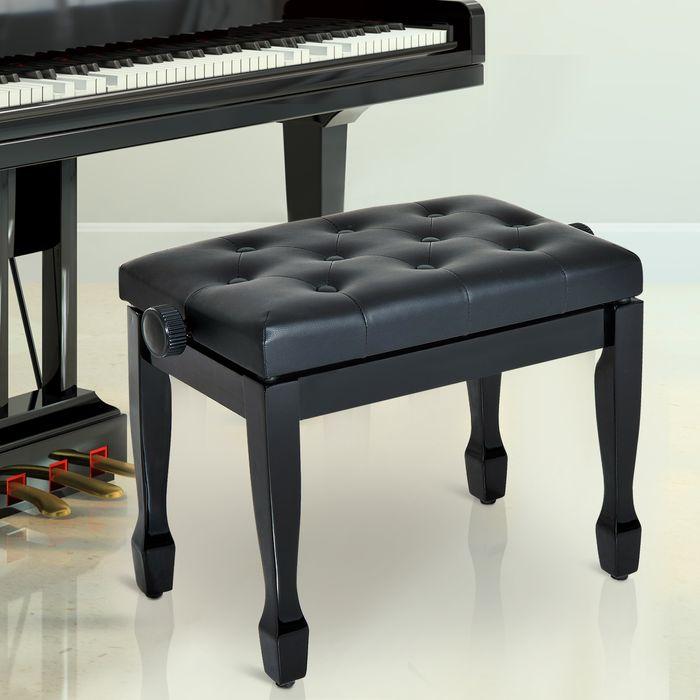 Produktbild Swisshandel24 Klavierhocker Klavierbank Kosmetikhocker höhenverstellbar Hocker Üben von Musikinstrumenten Massivho