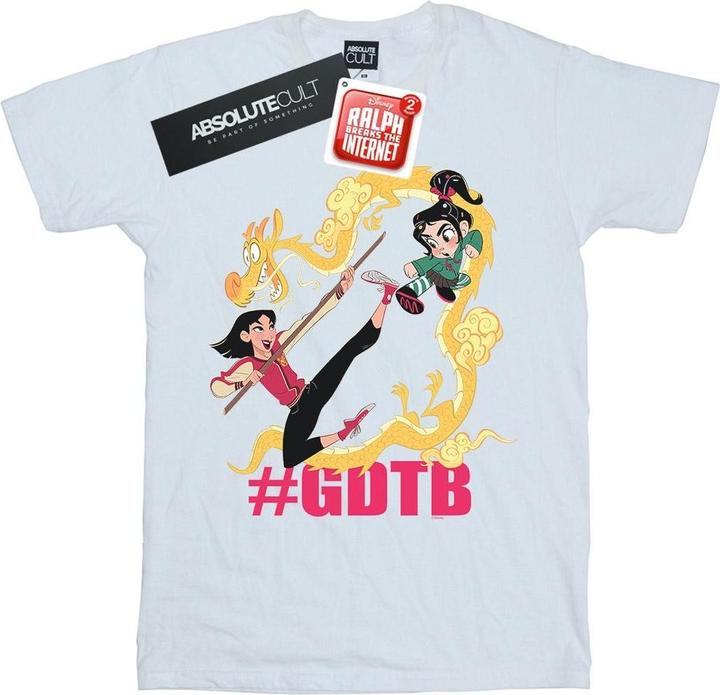 Actual product image Disney Womens/Ladies Wreck It Ralph Mulan And Vanellope Cotton Boyfriend T-Shirt (XL)