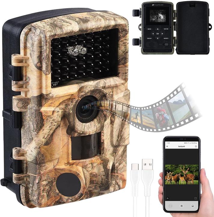 Produktbild VisorTech WLAN-Full-HD-Wildkamera mit Nachtsicht und App