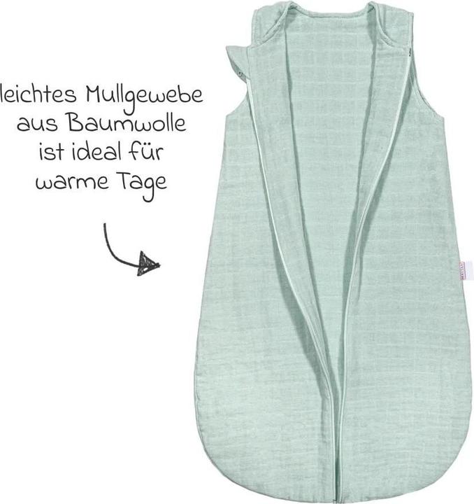Immagine prodotto Makian Sacco a pelo in mussola - Menta - Sacchi a pelo (100 cm)