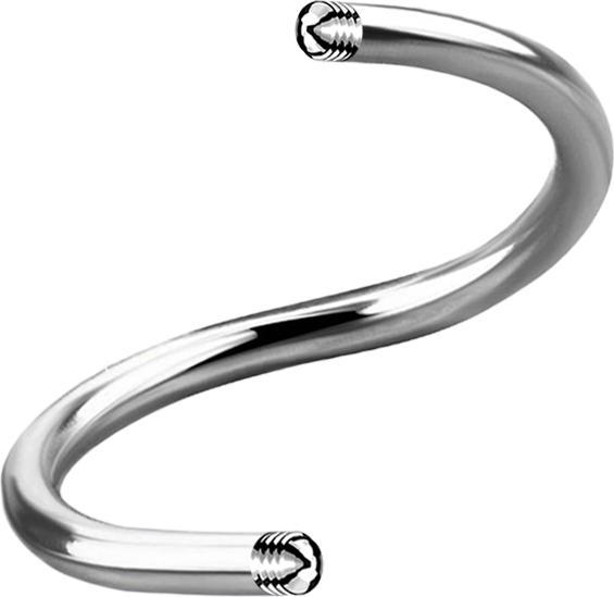 Produktbild Star Piercing Micro Spiralen-Stab silber (Chirurgenstahl 316L)