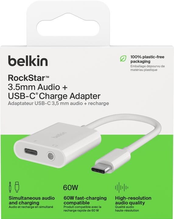 Immagine prodotto Belkin RockStar Adapter (Presa da 3,5 mm, USB tipo C)