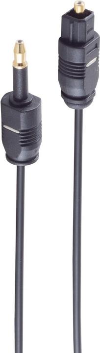 Actual product image Shiverpeaks ®-BASIC-S--Fibre optic cable 2.2mm, Toslink plug to 3.5mm Opti plug, 1.0m (1 m, TOSLINK)