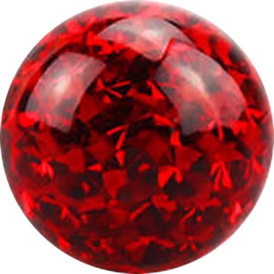 Image du produit Star Piercing Boule de cristal Micro rouge Couche de protection époxy (Acier chirurgical 316L, sans laiton)