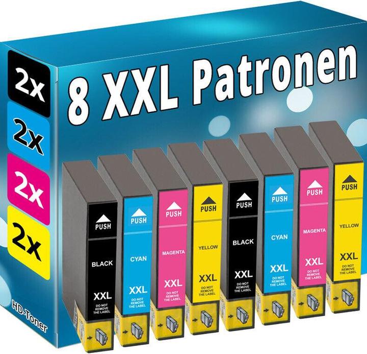 Actual product image Druckfuxx 8x TINTE PATRONEN für EPSON Stylus SX420W SX425W SX435W SX440W BX305F
