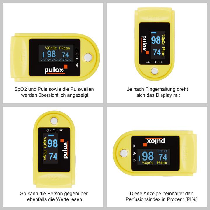 Produktbild Pulox Pulsoximeter PO-200 gelb