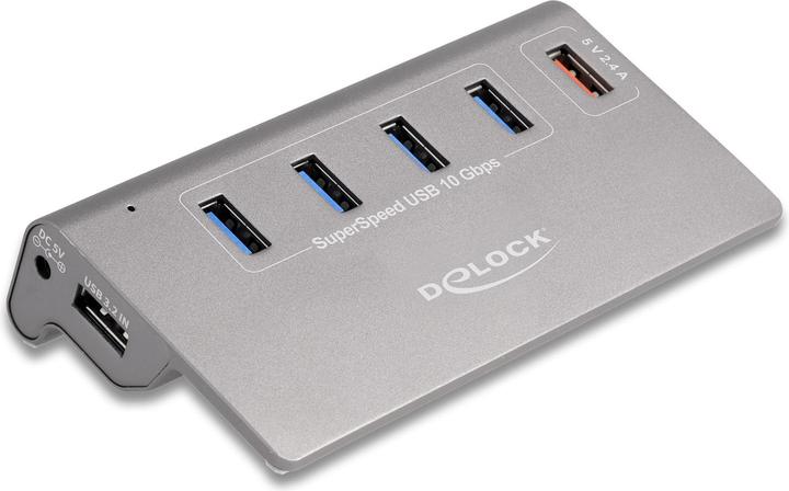 Delock Hub USB 10 Gbps con 4 porte USB Type-A + 1 ricarica rapida (USB-A, 5 Porti)
