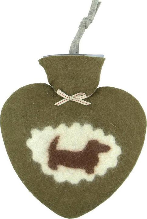 Produktbild Dorothee Lehnen Wärmeflasche Dackel Hund, olive (0.70 l)