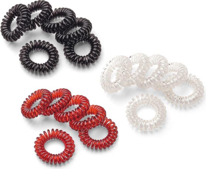 Actual product image Trisa Spiral hair elastics thin 3cm transparent 6 pcs. (Hair tie)