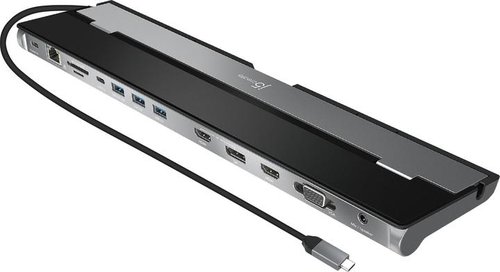 Produktbild j5Create Triple Display Dock (USB-C, USB-A, 12 Ports)