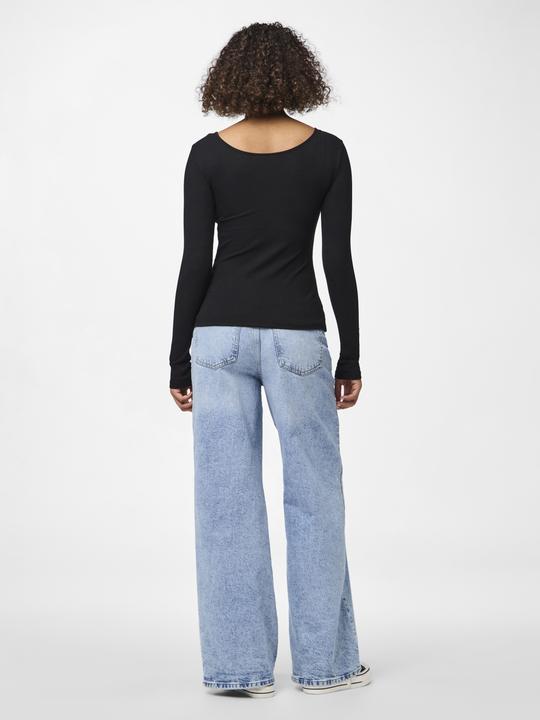 Actual product image Pieces Front buttoned ribbed top (XS)