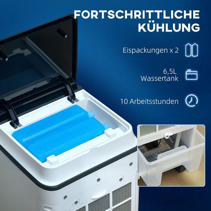 Produktbild Swisshandel24 3 in 1 Mobile Klimaanlage mit Luftbefeuchtung Wasserkühlung 4L für 20  Weiss (20 m²)