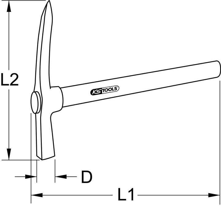 Image du produit KS Tools Marteau à scories (360 g)