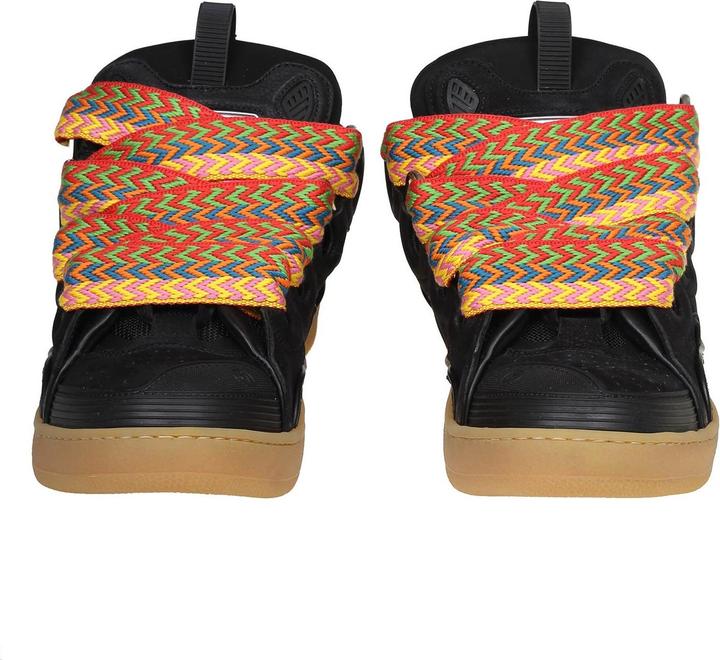 Produktbild Lanvin curb sneakers in leather and suede with multicolor laces (40)
