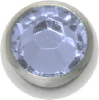 Bijouteria Piercingverschluss (Edelstahl, Kristall)