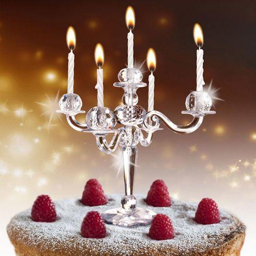 Actual product image Geschenkidee Bling Bling candle holder for cakes incl. candles (14.5 x 17 cm)