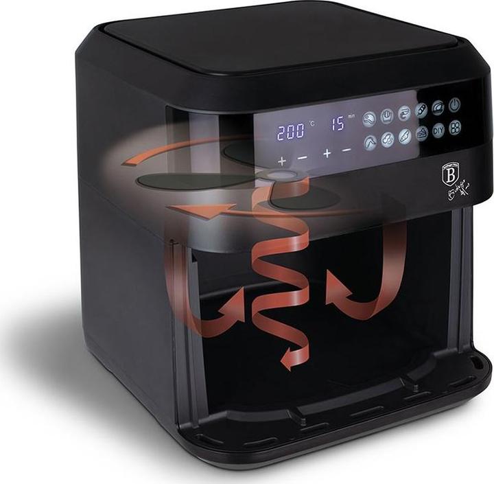 Actual product image BerlingerHaus BH9446 Air fryer, 6,3L, visible window Black Rose CollectionMona