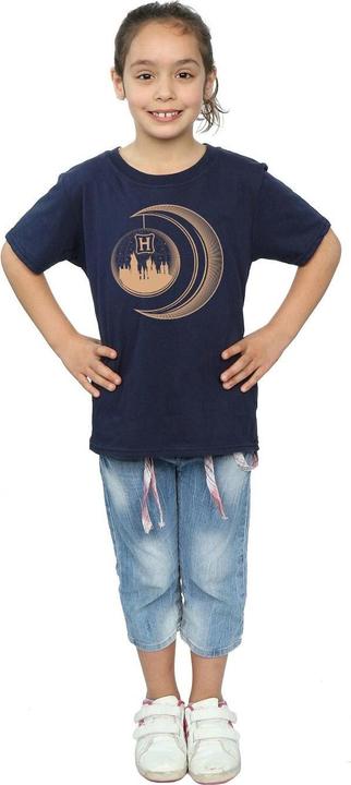 Actual product image Girls Hogwarts Moon Cotton T-Shirt (128)