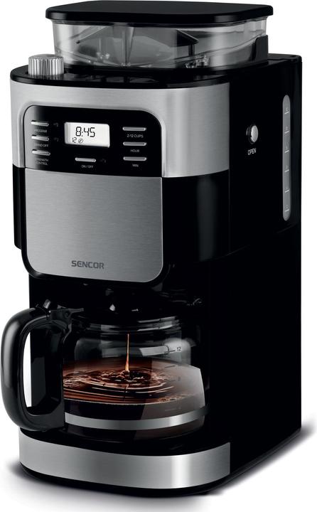 Sencor SCE 7000BK Kaffeemaschine in Schwarz und Silber