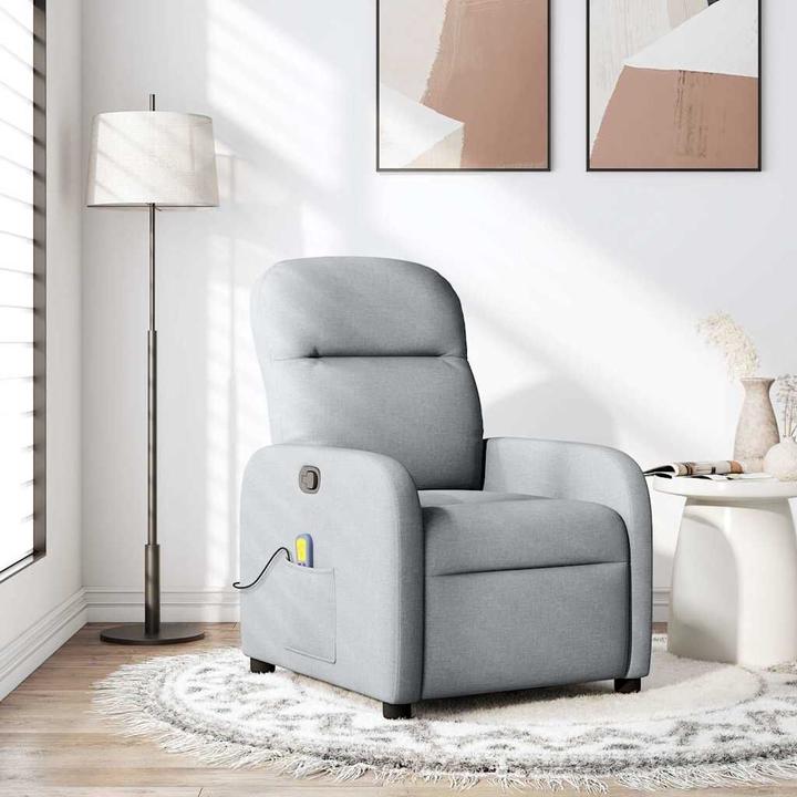 Produktbild VidaXL Massagesessel Hellgrau Stoff