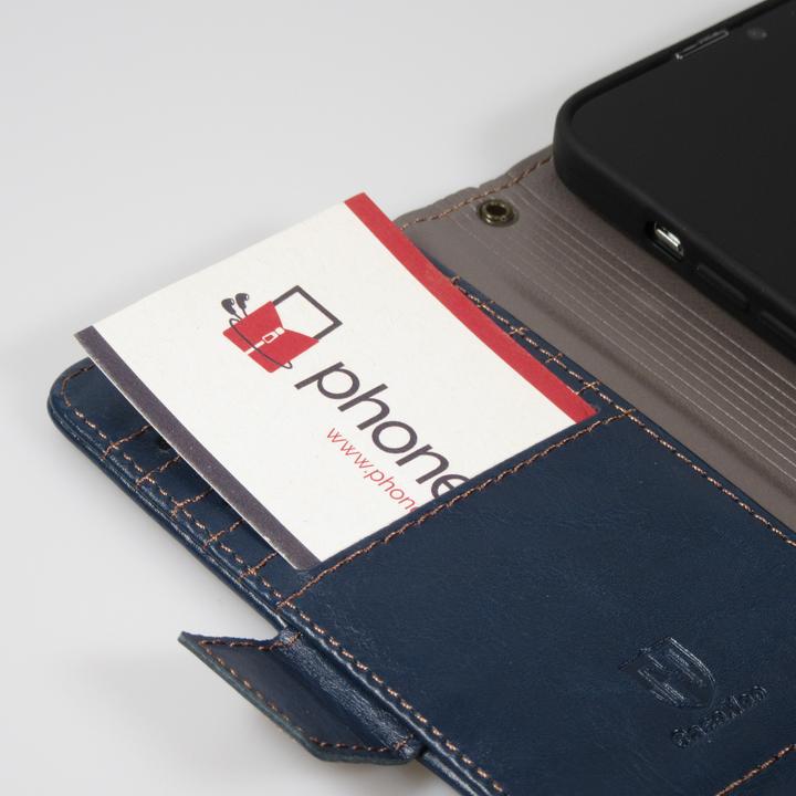 Produktbild PhoneLook Leder Tasche Flip Wallet mit Akzentstreifen & Kartenhalter (Apple iPhone 13 Pro Max)