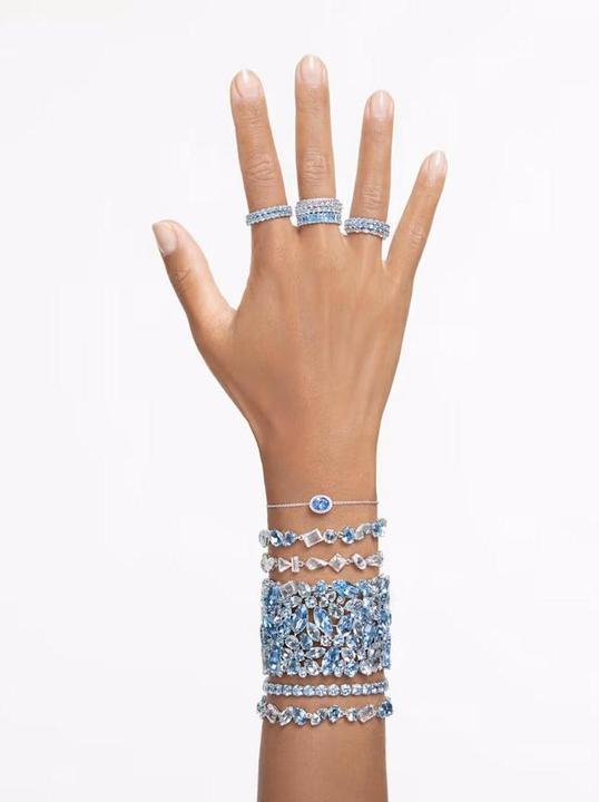 Image du produit Swarovski Constella Bracelet ovale coupe bleu (24 cm, Métal Swarovski)