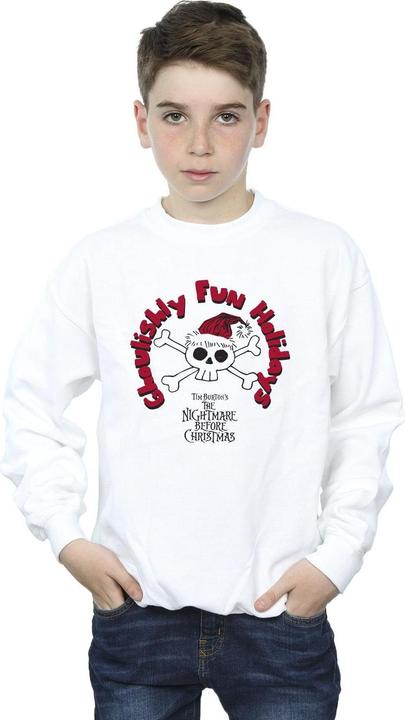 Actual product image Disney Boys The Nightmare Before Christmas Ghouishly Fun Holidays Sweatshirt (128)